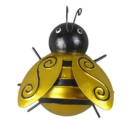 

Grandest Birch Bee Pendant Delicate Animal Shape Iron Vivid Cartoon Wall Art Ornament for Home Bee Hanging Pendant:Iron
