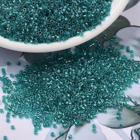 MIYUKI Delica Beads Cylinder Japanese Seed Beads 11/0 (DB2380) Inside Dyed Teal 1.3x1.6mm Hole: 0.8mm about 2000pcs/10g