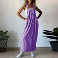 thumbnail image 4 of TrendOFT Combinaisons pour Femmes Décontractées Été Mode Ample Tendance Col Carré Sans Manches Bretelles Combinaisons une Pièce Violet G, 4 of 5