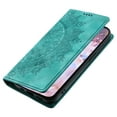 thumbnail image 5 of Case for Samsung Galaxy A32 5G Wallet Case for Women Girls with Card Holder, Embossed Flower Pattern Magnetic Flip PU Leather Purse Protective Phone Cover for Samsung Galaxy A32 5G, Green, 5 of 11