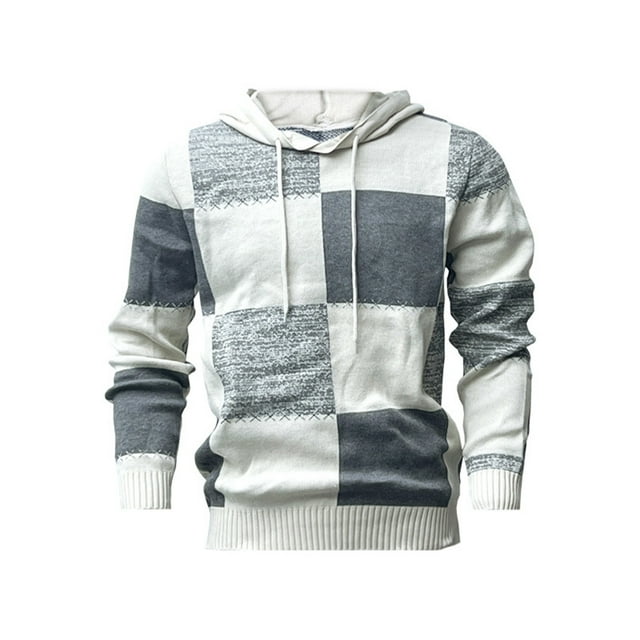 Tricot pour Hommes Coupe Ample Décontractée à Capuche pour Automne Hiver Confort et Style