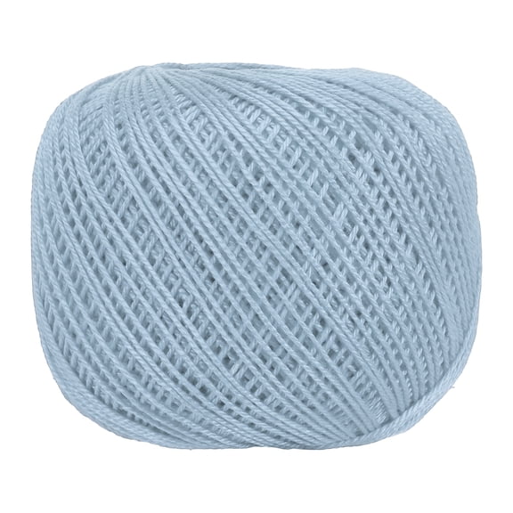 164 Yards Size 3 Sky Blue Cotton Crochet Thread Lace Weight Yarn Tatting Thread for Crocheting Knitting Embroidery Sewing