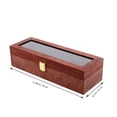 thumbnail image 2 of KAKOWELY Watch Box 1Pc 6 Slots Vintage Watch Box Wooden Watch Storage Box Watch Display Box12.6"X4.45"X3.27", 2 of 5