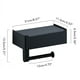 thumbnail image 2 of Elegante soporte para papel higiénico de acero inoxidable para montaje en pared con estante incorporado y dispensador de toallitas desechables para un almacenamiento eficiente en el baño, 2 of 8