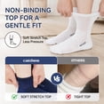 thumbnail image 3 of UNEEI Diabetic Grip Socks for Men Women, 4 Pairs Bamboo Viscose Wide Non Slip Socks, Non Binding Seamless Socks for Swollen Feet, Size 11-13, 3 of 7