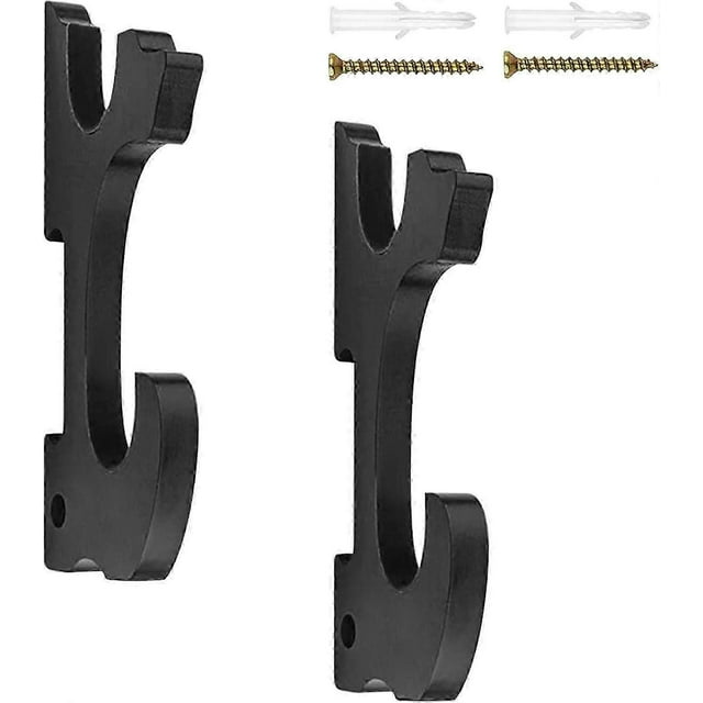 Pack Katana Holder Wall Mounted Katana Rack 2 Tier Saber Holder Hooks Wooden Sword Stand For Rapier Laser Saber Samurai Sword Demon Slayer Weapon Rac
