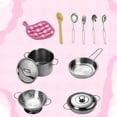 thumbnail image 2 of 12-Piece Mini Pot and Pan Christmas Gift Set for Kids, Stainless Steel Pretend Play Kitchen Home Toy, Suitable for Girls, 2 of 8