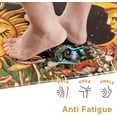thumbnail image 4 of Boho Kitchen Rugs Sets of 2, Floral Mushroom Anti Fatigue Cushioned Kitchen Mat for Floor, Standing, Sun Moon Non Skid Washable Kitchen Rugs and Mats, 18'''' x 30'''' + 18'''' x 48'''', Black, 4 of 6