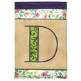 thumbnail image 1 of 13 x 18 in. Double Applique Monogram D Spring Burlap & Print Garden Flag, 1 of 1