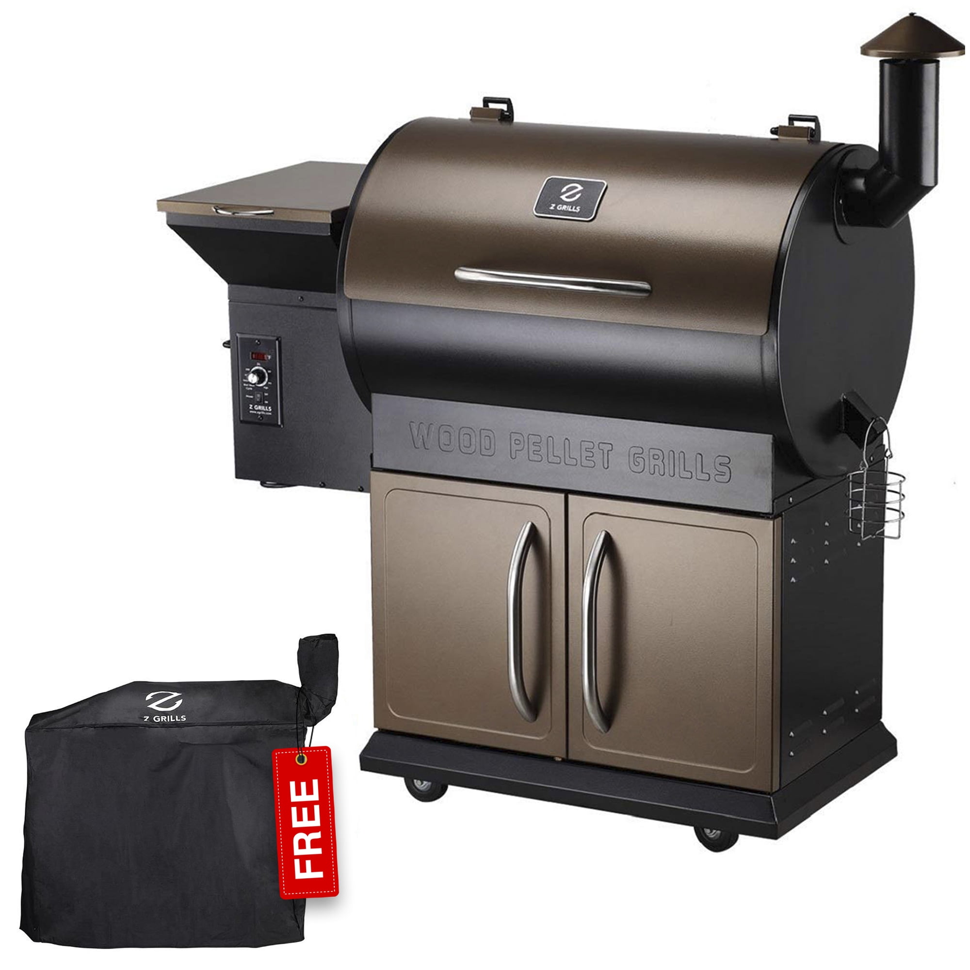 Z GRILLS ZPG-1000D 2020 New Model Wood Pellet Grill & Smoker 1 8 in 1 BBQ Grill Auto Temperature Control 1060 sq in Bronze Z GRILLS ZPG-1000D 2020 New Model Wood Pellet Grill & Smoker 1 8 in 1 BBQ Grill Auto Temperature Control 1060 sq in Bronze