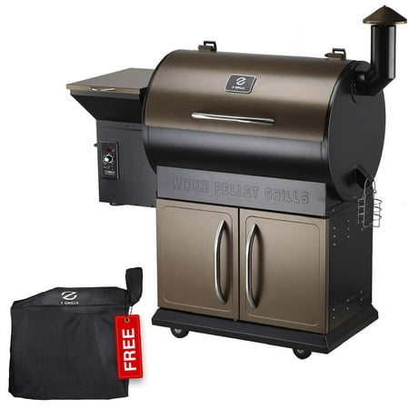 Z GRILLS ZPG-700D 697 sq. in. Wood Pellet Grill and Smoker 8-in-1 BBQ Bronze