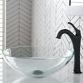 thumbnail image 3 of KRAUS 16 1/2-inch Crystal Clear Glass Bathroom Vessel Sink and Matte Black Arlo Faucet Combo Set with Pop-Up Drain, 3 of 9