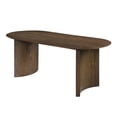 thumbnail image 6 of New Classic Furniture Kody 5-Piece Wood Oval Dining Table Set in Walnut/Beige, 6 of 20