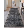 thumbnail image 2 of Bloom Rugs Washable Non-Slip 12 ft Runner - Black / Brown Traditional Oriental Runner for Entryway, Hallway, Bathroom, and Kitchen - Exact size: 2.5' x 12', 2 of 10