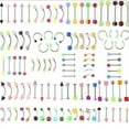 thumbnail image 6 of EOEMY 105Pcs Mixed Tongue Eyebrow Lip Belly Navel Ring Bar Body Piercing Jewelry Gift-85Pcs Mixed Random Style, 6 of 9