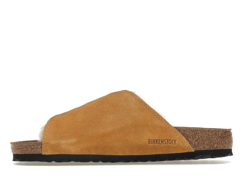 Birkenstock Unisex Solana Shearling Slide Stussy Caramel Sandals, from StockX