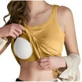 thumbnail image 2 of Jinhomg Cotton Tank Top with Built in Bra for Women Shelf Bra Workout Camisole Tops Lightweight Comfy Summer Gym Sports Bras with Chest Padded Yellow M, 2 of 8