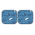 thumbnail image 7 of Haiem Sharks On White Blue Striped Windshield Sun Shade: Universal Foldable 2-Piece Car Front Window Sunshade - Blocks Uv Rays, And Reduces Heat,Essential Car Accessory Small, 7 of 7