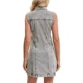 thumbnail image 3 of INSPIRE CHIC Women's Denim Dress Sleeveless Collared Button Down Chic Short Jean Dresses S Gray, 3 of 6