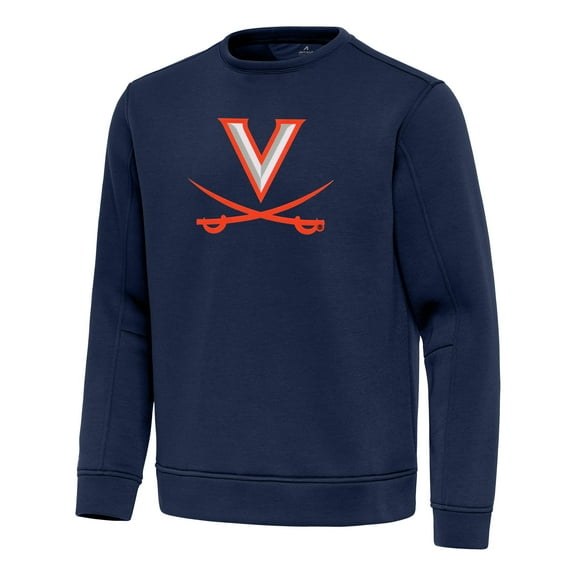 Men's Antigua Navy Virginia Cavaliers Relevant Lightweight Pullover Sweatshirt