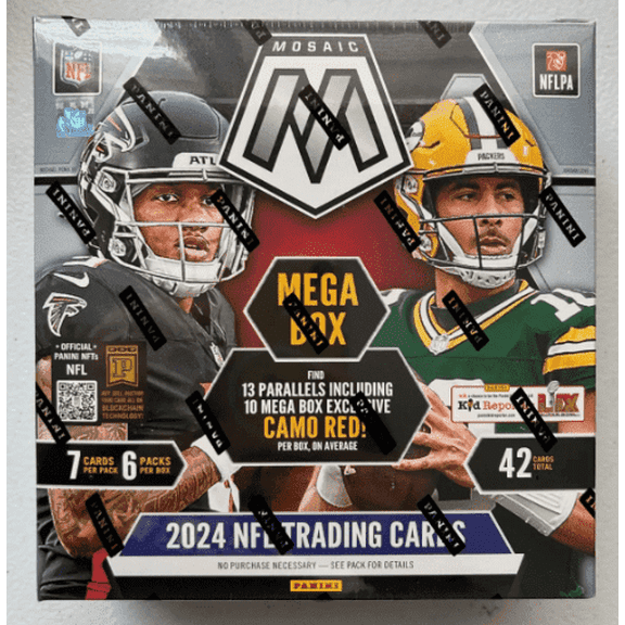 2024 Panini NFL Mosaic Football Hobby Mega Box! (Red Camo Parallels!)