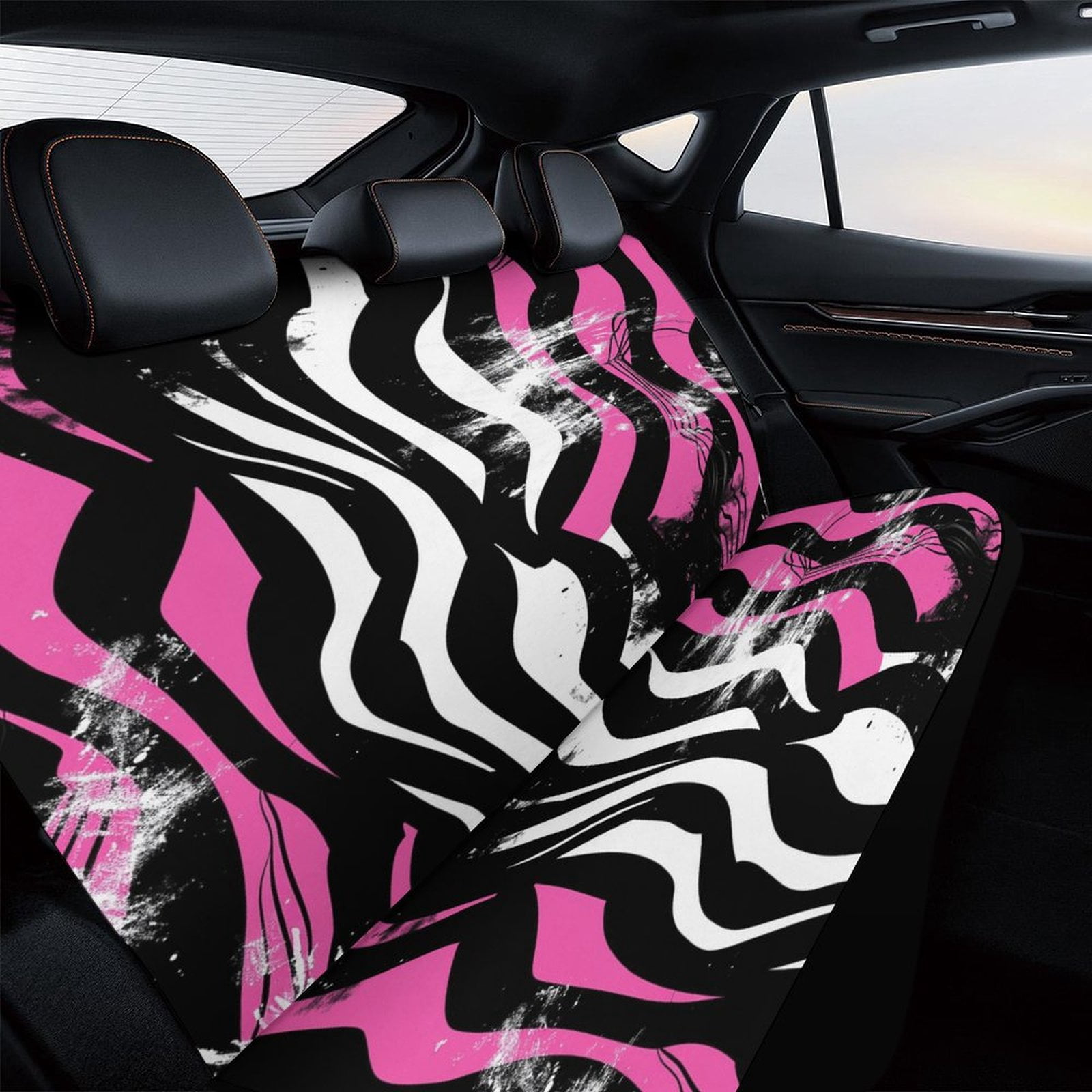 Animal Print Patterns Print Car Accessories Car Rear Seat Covers Fashion Auto Back Seat Protector Decoration Universal Auto Interior