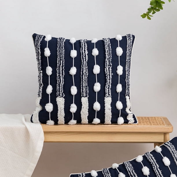 Nvzi Fundas de almohada bohemias súper suaves, cojines decorativos para sofá de primavera, cojín para sala de estar, 18 x 18 pulgadas, B