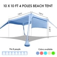 thumbnail image 4 of Carpa Beach Canopy EasierHike, 305 x 305 cm, UPF50+, resistente al viento, 4 of 6