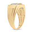 thumbnail image 4 of FB Jewels 10kt Yellow Gold Mens Round Diamond Rectangle Cluster Ring 1/4 Cttw, 4 of 4