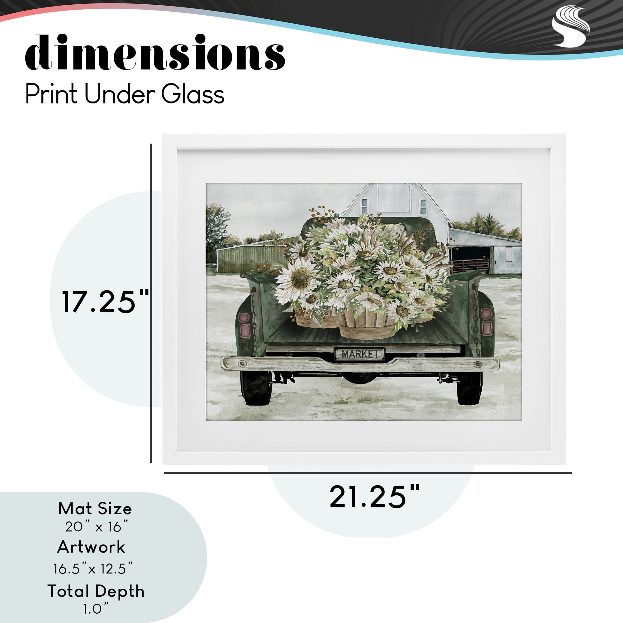 Stupell Industries Country Flower Delivery Baskets White Framed Print Under Glass, design by Cindy Jacobs