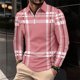 thumbnail image 1 of Blusa y camisa de manga larga con cuello vuelto para hombre, informal, con estampado, de manga larga, con solapa y media cremallera, deportiva, de poliéster., 1 of 3
