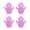 Pink, variant on Colorful Mixed Color Easter Chick Cutlery Holder Bag 4-Piece Set For Tableware Knife Fork Party Accessories