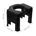 thumbnail image 2 of USHOBE Bathroom Foot Stool Black PP Comfortable Feet Support 1Set, 2 of 8
