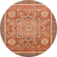 thumbnail image 1 of Ahgly Company Indoor Round Abstract Red Abstract Area Rugs, 3' Round, 1 of 6