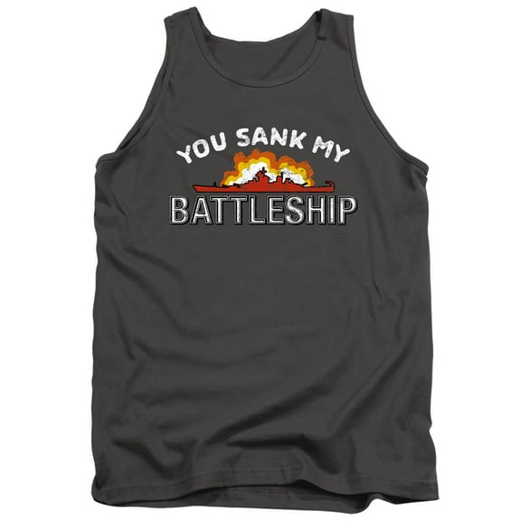Battleship Sunk Adult Tank Top Charcoal