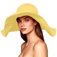thumbnail image 4 of Shihyeh Women's Wide Brim Sun Hat - UV Protection Floppy Straw Sunhat Summer Beach, 4 of 8
