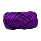 thumbnail image 1 of Hilo grueso, hilo voluminoso, tejido a mano, nudo trenzado, 500 g, hilo para tejer a brazo, longitud 15 m Púrpura, 1 of 9