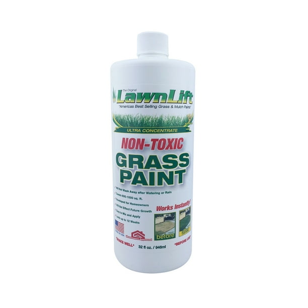 32 OZ. LawnLift Grass Paint concentrate. Covers up to 1000 sq. feet of