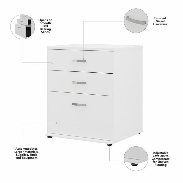 Universal Closet Organizer with Drawers in Storm Gray - Engineered Wood