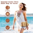 thumbnail image 4 of Nuevo Bolso Mano Tejido Paja Con Clip para Primavera Y Verano Mujer, 4 of 9