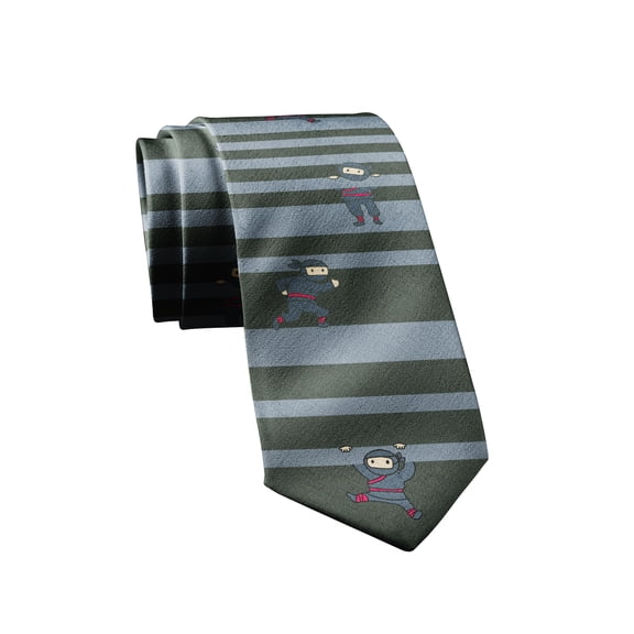 Ninjas Necktie Funny Neckties for Men Nerdy Tie for Guys Novelty Neckties for Men