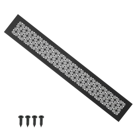 Cubierta de ventilación de aire para puerta Uxcell, cubierta de ventilación de rejilla de aluminio de alta resistencia con tornillo de montaje para puerta de armario 20 x 3 pulgadas