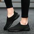 thumbnail image 7 of Sngxgn Women Outdoor Mesh Shoes Casual Slip On Comfortable Soles Running Sports Shoes Slip on Sneakers(Black,7.5), 7 of 7