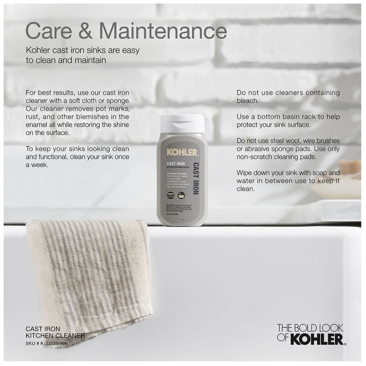 Kohler K 5873 1 Deerfield 33 Double Basin Top Mount Enameled Cast Iron Kitchen Sink Walmart Com Walmart Com