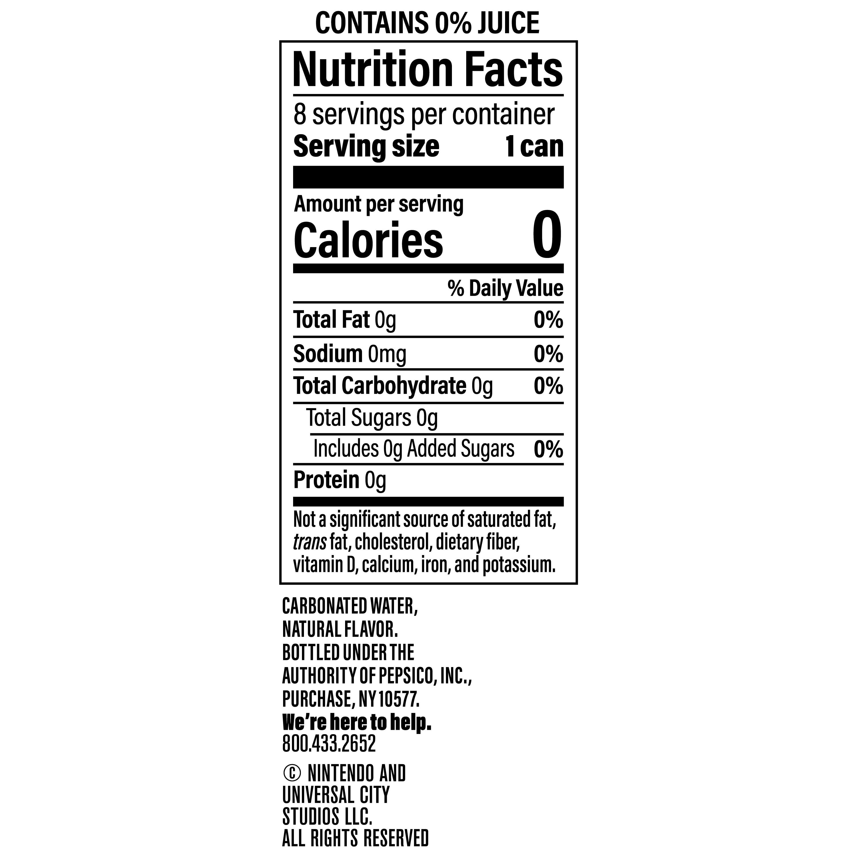 bubly Sparkling Water, The Super Mario Galaxy Movie Cosmic Swirl, Zero Sugar & Zero Calories, 12 fl oz Cans (8 pack)​