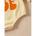 thumbnail image 6 of Wassery Baby Girls Boys Halloween Sweatshirts Rompers Toddler Fall Bodysuits 6M 12M 18M 24M Infant Crew Neck Long Sleeve Letter Print Jumpsuits Playsuits, 6 of 7