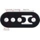 thumbnail image 3 of Colgador de escape de goma (negro), soporte de buje aislante ajustable Universal de 4 orificios, 2 uds., 3 of 4