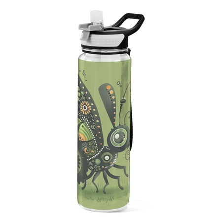 

Sports Water Bottle 1000ML Tritan Food Grade Clear Water Bottle Fitness Outdoor Sports Bike Green Eyed Ants