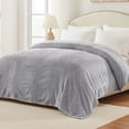 thumbnail image 2 of Exclusivo Mezcla Waffle Textured Soft Fleece Blanket, King Size Bed Blanket, Cozy Warm and Lightweight (Light Grey, 90"x104"), 2 of 6