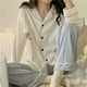 thumbnail image 3 of Pijama de mujer otoño e invierno cárdigan ins dulce simple estudiante oso lindo dibujos animados primavera ropa de casa traje, 3 of 6